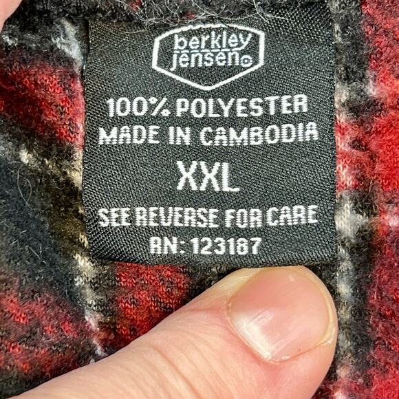 Berkley Jensen Flannel Loungewear Men's XXL Red/Blue - Picture 2 of 6